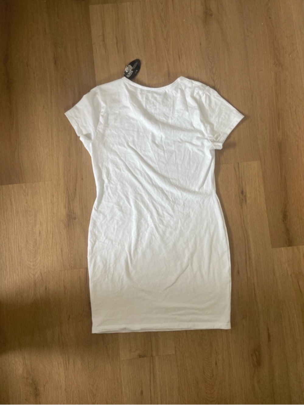 Von Dutch White Logo Tee Dress with Subtle Embroidery - Picture 2 of 2